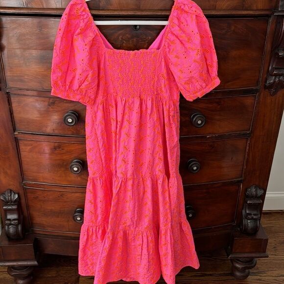 Lilly Pulitzer Kina Babydoll Eyelet Midi Dress - Picture 9 of 9